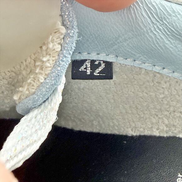 P448 Thea Leather and Patent Platform Sneakers | Dillard P448 Womens Thear Platform Sneaker EU 42 US 11 M White Blue Leather GUC
